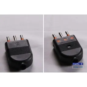 Enchufe Macho Convertible 2P+T 10A -250V Castillo